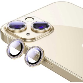 Resim Bilişim Akademi Iphone 13 Mini Uyumlu Gold i Taşlı Kamera Lensi Koruma 