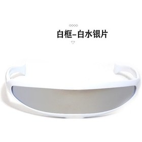 Resim Toptan X-men Kişiye Özel Güneş Gözlükleri Lazer Lazer Gözlükleri Uzay Robotu Birleşik Cıva Lensli Güneş Gözlükleri Beyaz Çerçeve - Beyaz Cıva Altın 