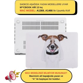 Resim McStorey Macbook Air Kılıf 13 inç Dog01 (Eski USB'li Model 2010-2017) A1369 A1466 ile Uyumlu 