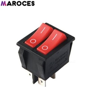 Resim Kırmızı İkili Işıksız 4 Pin Soba Fırın Anahtarı Ic-103 10 Adet 