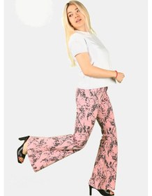 Resim Balins Geniş Paça Desenli Pantolon Pembe 