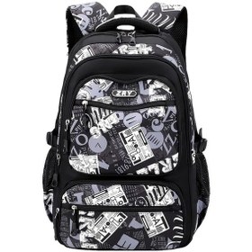 Resim Maxaccess Multicolor Style 3 Gençler İçin Okul Sırt Çantası Hafif Siyah Beyaz Kamuflaj Desen Dayanıklı Multicolor 