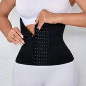 Resim 6 Sıra Fermuarlı Şık Bel Korse, Polyester ve Elastan Karışımı, Sert Kontrol Örgü Kumaş Şekillendirme, El Yıkamalı - 1 adet 