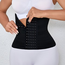 Resim 6 Sıra Fermuarlı Şık Bel Korse, Polyester ve Elastan Karışımı, Sert Kontrol Örgü Kumaş Şekillendirme, El Yıkamalı - 1 adet 