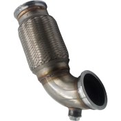 Resim Sharplace 2.5 "v-Band Downpipe Düşük Profil Flex Boru Boru Paslanmaz ile 90 Derece (Yurt Dışından) 