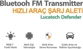 Resim USB Flash + Hafıza Kart Uyumlu FM Transmitter - Araç Şarjı ve Bluetooth Kiti 
