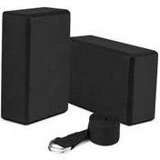 Resim Flybuy Profesyonel Yoga Seti: 2 Adet Eva Blok + Ayarlanabilir Kayış İle Esneklik Ve Dengenizi Geliştirin 