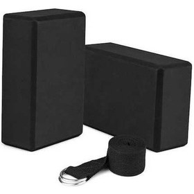 Resim Flybuy Profesyonel Yoga Seti: 2 Adet Eva Blok + Ayarlanabilir Kayış İle Esneklik Ve Dengenizi Geliştirin 