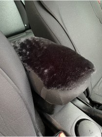 Resim BORATİC Yumuşak Peluş Kol Dayama Kolçak Minderi Siyah 