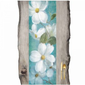 Resim Pastel Çiçekler Keten Görünümlü Ranır - Runner Run367 