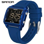 Resim Sunshine022 Sanda Erkek Spor Digital Led Işıklı Su Geçirmez Mavi Kasa Tarih Ve Kronometre Diğer 