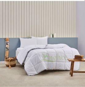 Resim Çift Kişilik Antibakteriyel Mikrofiber Saten Beyaz Yorgan Beyaz 