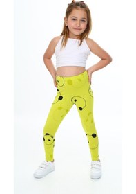 Resim Toontoy Kids Toontoy Kız Çocuk Baskılı Tayt Açık Yeşil 