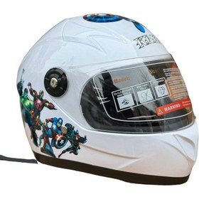 Resim OKYANUSMOTO MOTOSİKLET COCUK KASKI TAM KAPALI (BEYAZ) 