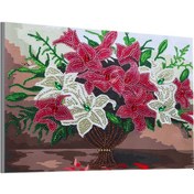 Resim Padalink 30x40cm Çiçek Desenli Dıy Kristal Yetenek Tahtası, Farklı Şekillerde Pırlanta İle Dekoratif Duvar Sanatı 