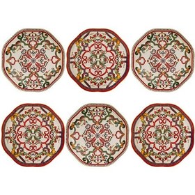 Resim Lucky Art Velora Bone 20 Cm 6li Tabak Seti Lyth 082 Çok Renkli 