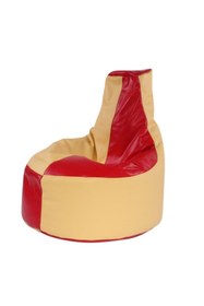 Resim Bambi Sarı & Kırmızı Deri Armut Koltuk Küçük 67*60*25 Cm ( Çocuk Için Uygundur ) 