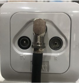 Resim L Tipi 90 Derece F Konnektörlü 1.5 Metre Next Bakır Anten Kablosu 