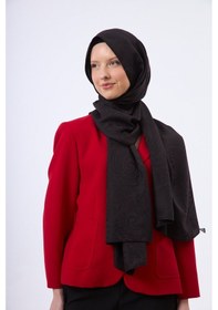 Resim Mirsoy Scarf Velora Modern Desen Şal Siyah 