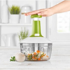 Resim Webinay Home 3 Bıçaklı Geniş Hazneli Basmalı Blender El Rondosu Pratik Sebze Meyve Doğrayıcı 