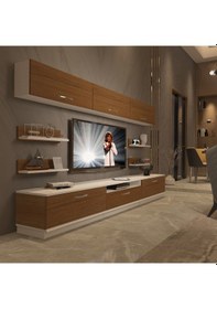 Resim Decoraktiv Trendstyle 8y Slm Tv Ünitesi Tv Sehpası Beyaz - Ceviz 
