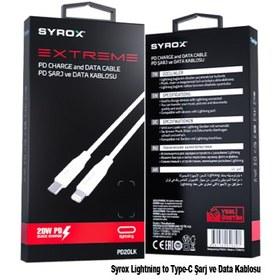 Resim Syrox PD20LK Lightning to Type-C Şarj ve Data Kablosu 