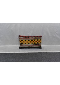 Resim Zehra Abla Halı Yeni El Dokuma Dekoratif Lumbar Kilim Kırlent Yastık Kılıfı 6140 