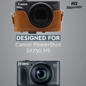 Resim MegaGear Canon Powershot SX730 HS Suni Deri Kamera Çantası 