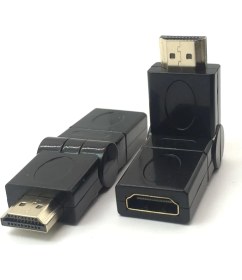 Resim Tigdes HDMI 90° Dönüştürücü Dirsek - HDMI Erkek - HDMI Dişi 