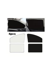 Resim Xuweiwei 4 Adet Evrensel Manyetik Araç Yan Cam Perdesi Gümüş Siyah Termal Yalıtım 
