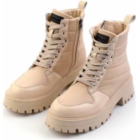 Resim Bej Hakiki Deri Kadın Bot & Bootie K02351320503 Bej 