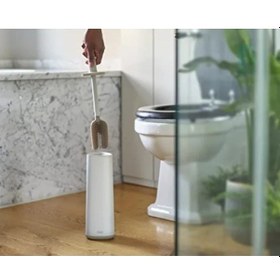 Resim Gelişmiş Tasarıma Sahip Tuvalet Fırçası Ve Saklama Seti Açık Ahşap 