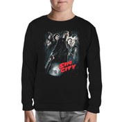 Resim Sin City Siyah Çocuk Sweatshirt 