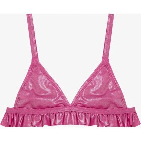 Resim Pembe Kız Çocuk Shiny Üçgen Bikini Takımı 