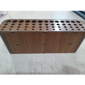 Resim Fırçalık 3mm Kahverengi Mdf 52 Adet Delikli 25,5 7 9,50cm Ebatı 