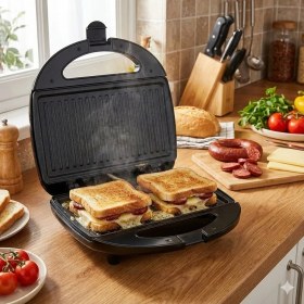 Resim Sinbo SSM-2513 Siyah Tost ve Izgara Makinesi 750 W Döküm Plakalı, Dayanıklı ve Kolay Temizlenebilir Tasarım 