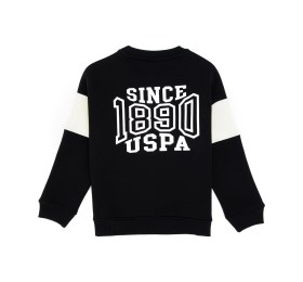 Resim U.S. Polo Assn. Erkek Çocuk Siyah Şardonlu Bisiklet Yaka Sweatshirt 50316603-VR046 