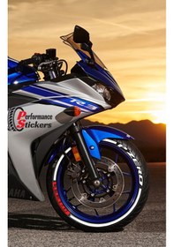 Resim Motorsiklet P Zero + Şerit Lastik Yazısı Stikeri 15-21" 