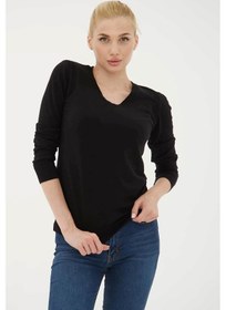 Resim Fashion Friends Kadın Kazak Siyah 24k0778k1 25ke21000001 E2105 Siyah 
