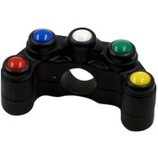 Resim Hightower Alaşımlı 5 Düğmeli Motosiklet Anahtar Paneli 7/8" 22mm 15a 220w Çok Renk Seçeneği 