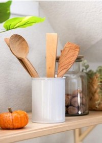 Resim The Mia Stripe Tezgah Üstü Kaşıklık Beyaz 13 11 Cm Beyaz 