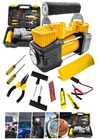 Resim Moonshop Kp01 Setli Işık Göstergeli Lastik Şişirme Hava Kompresörü 