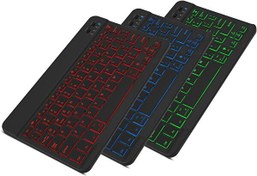 Resim BL30 7 Renk Bluetooth Kablosuz Türkçe Klavye Android iOS Windows Uyumlu Şarjlı 10" Multimedia Ultra İnce Valkyrie