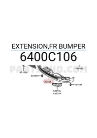 Resim Mitsubishi Colt Ön Tampon Karlık 3/5 Kapı 2008- Oem No: 6400c106 