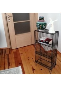 Resim Metal Ayaklı Raf 3 Gözlü Sebzelik. Meyvelik Raf Wd-62s 