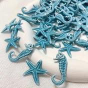 Resim 20 Parça Set: 10 Adet Denizatı + 10 Adet Denizyıldızı Bohem Plaj Takı Aksesuarları, DIY Mücevher Yapımı, Bileklik, Kolye ve El İşi Süslemeleri İçin 