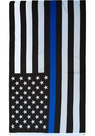 Resim Suntek 90 X 150cm Abd Polisi İnce Mavi Çizgi Bayrağı Memorial 