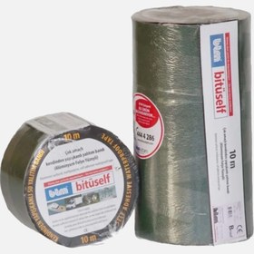 Resim BTM Bitüself Star Alüminyum Folyolu Su ve Ses Yalıtım Bandı Yeşil En 20 cm-10 Metre 