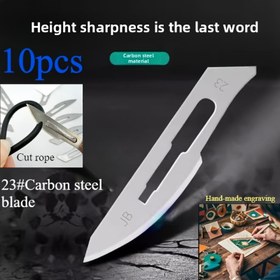 Resim 10 adet 23 Karbon Çelik Bıçak X10 adet, Asimetrik Kenar, Sanatlar, El Sanatları, Paket Açma, Dış Aktiviteler, Model Yapma, Scrapbooking ve Hobi Uygulaması için 