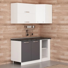 Resim Minar 150CM Köşe Mutfak Dolabı - Beyaz/antrasit K150-A2 